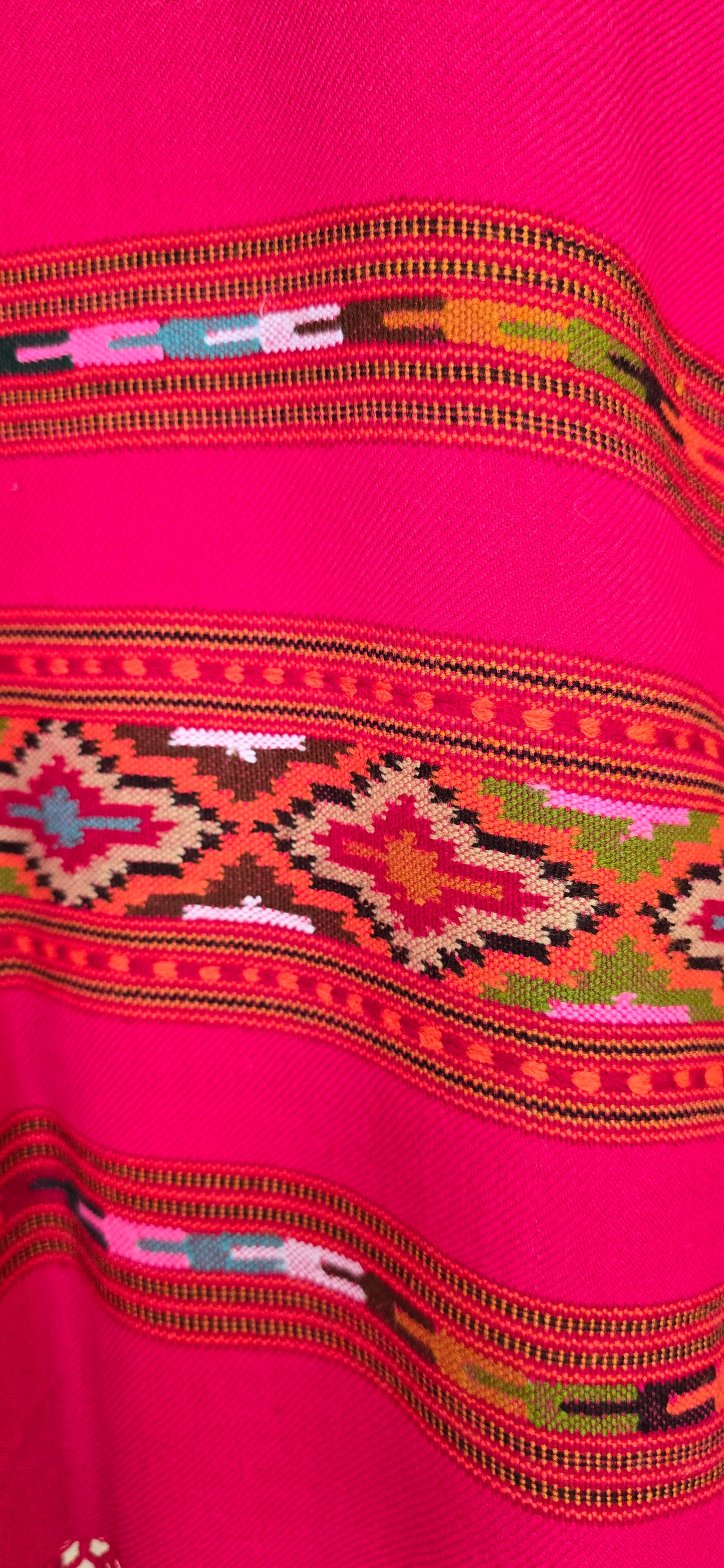 Shawl – Kullu Teen Patti – Rani – Wool