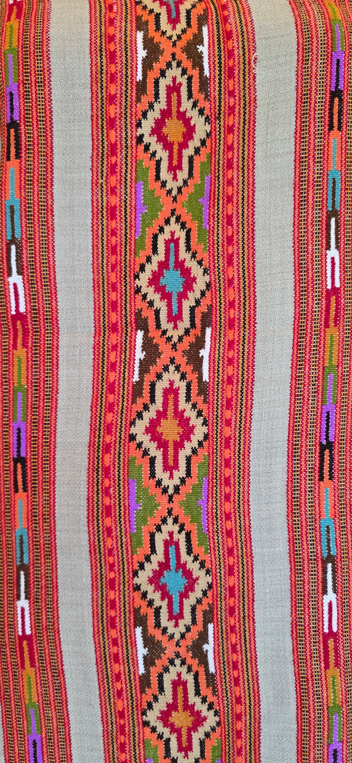 Shawl – Kullu Teen Patti – White – Wool