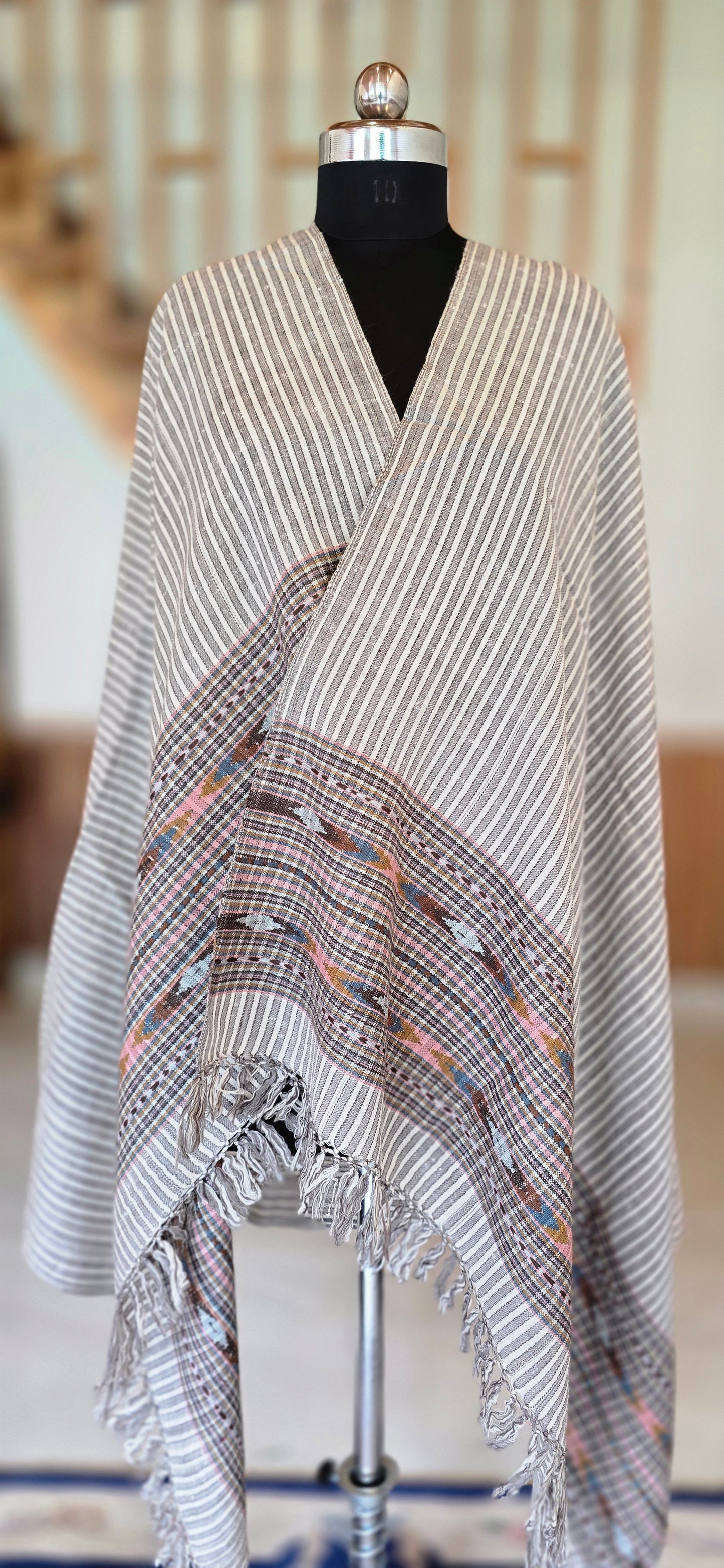 Shawl – Angora Wool - Stripes