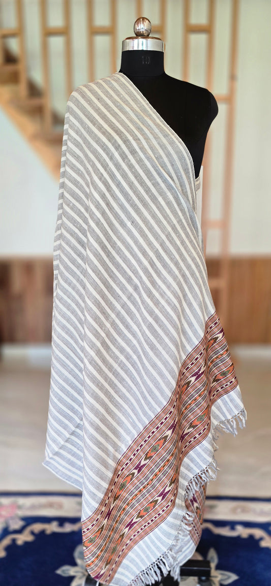 Shawl – Angora Wool - Stripes