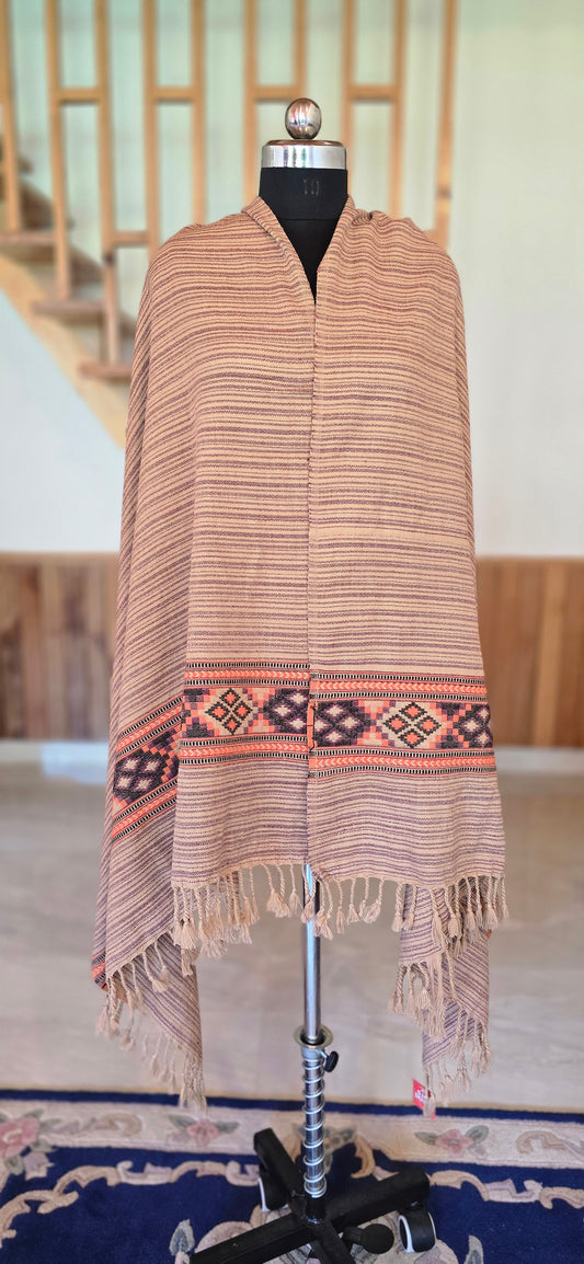 Shawl – Classic Pattern – Ethnic – Brown