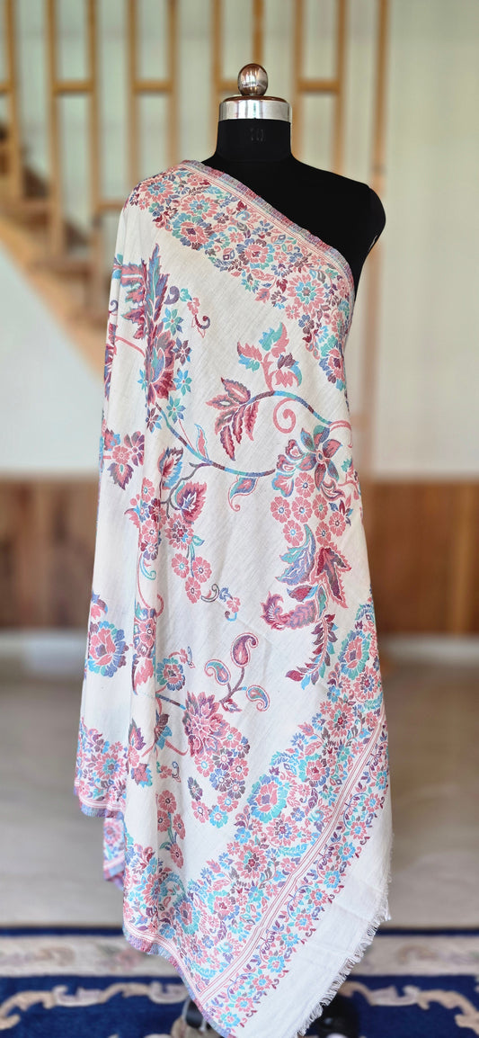 Shawl – Designer – Kanni – White