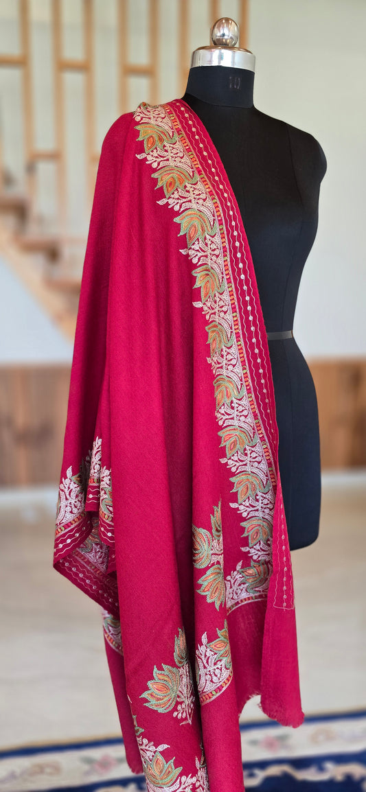 Stole – Floral – Rani – Pashmina