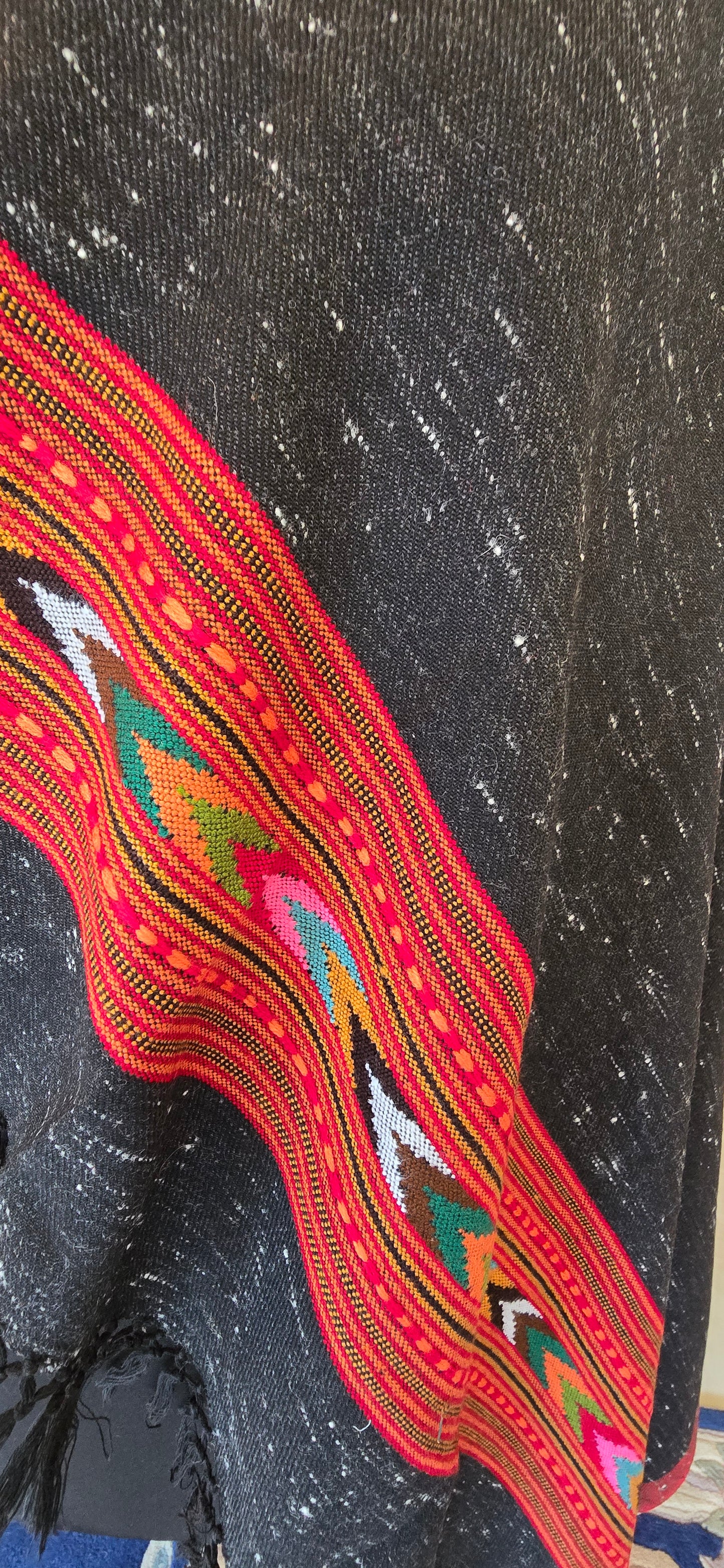 Shawl – Kullu Single Patti – Black – Wool