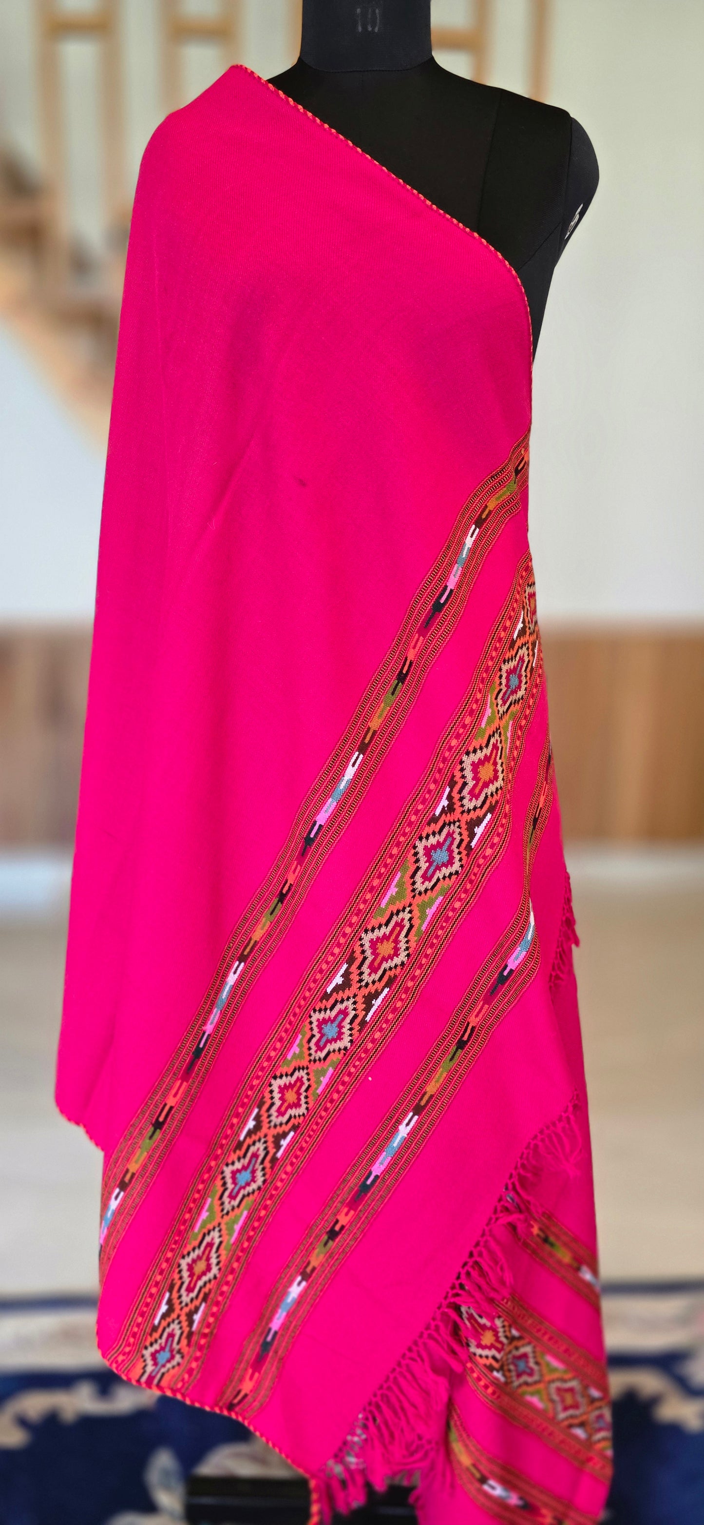 Shawl – Kullu Teen Patti – Rani – Wool