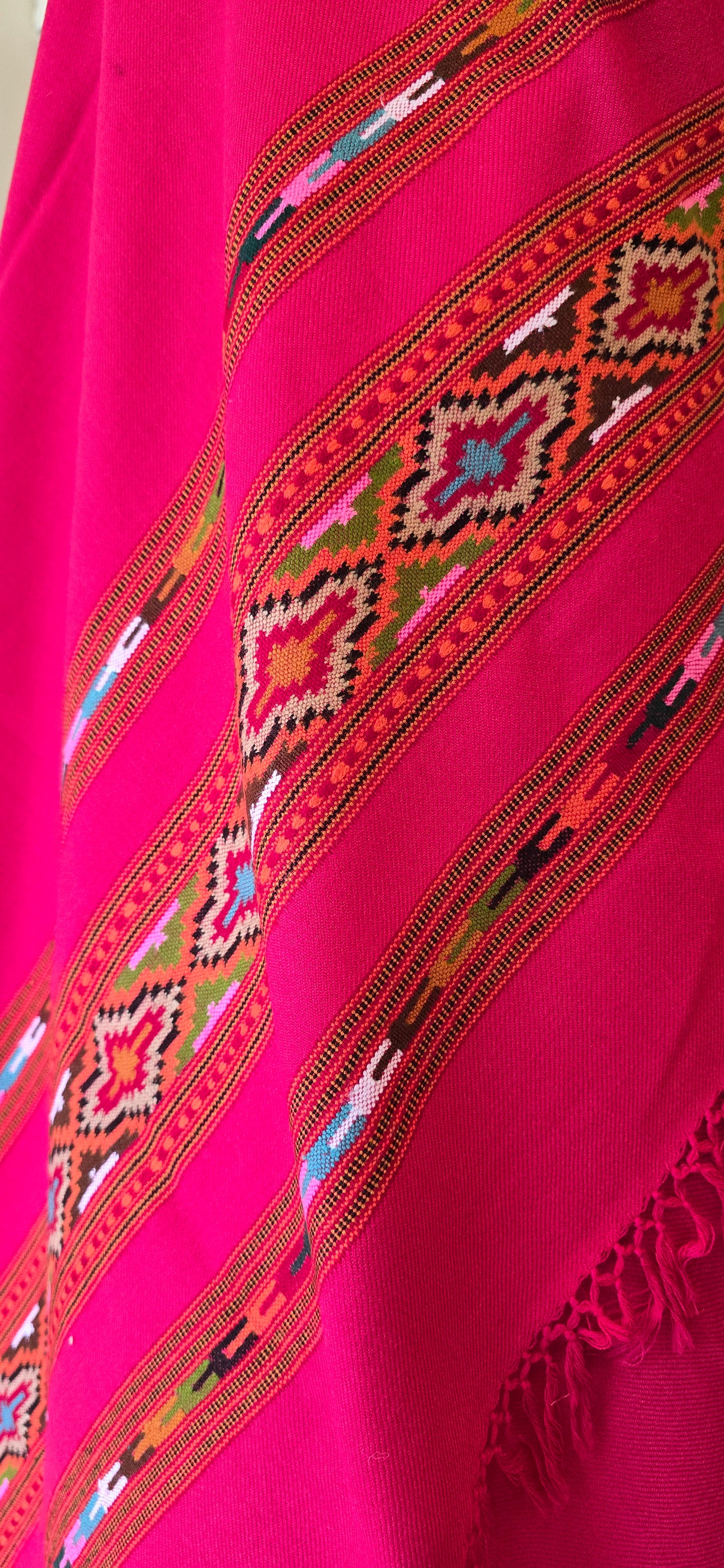 Shawl – Kullu Teen Patti – Rani – Wool