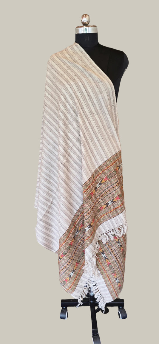 Shawl – Angora Wool - Stripes