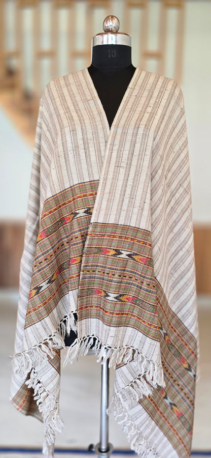 Shawl – Angora Wool - Stripes