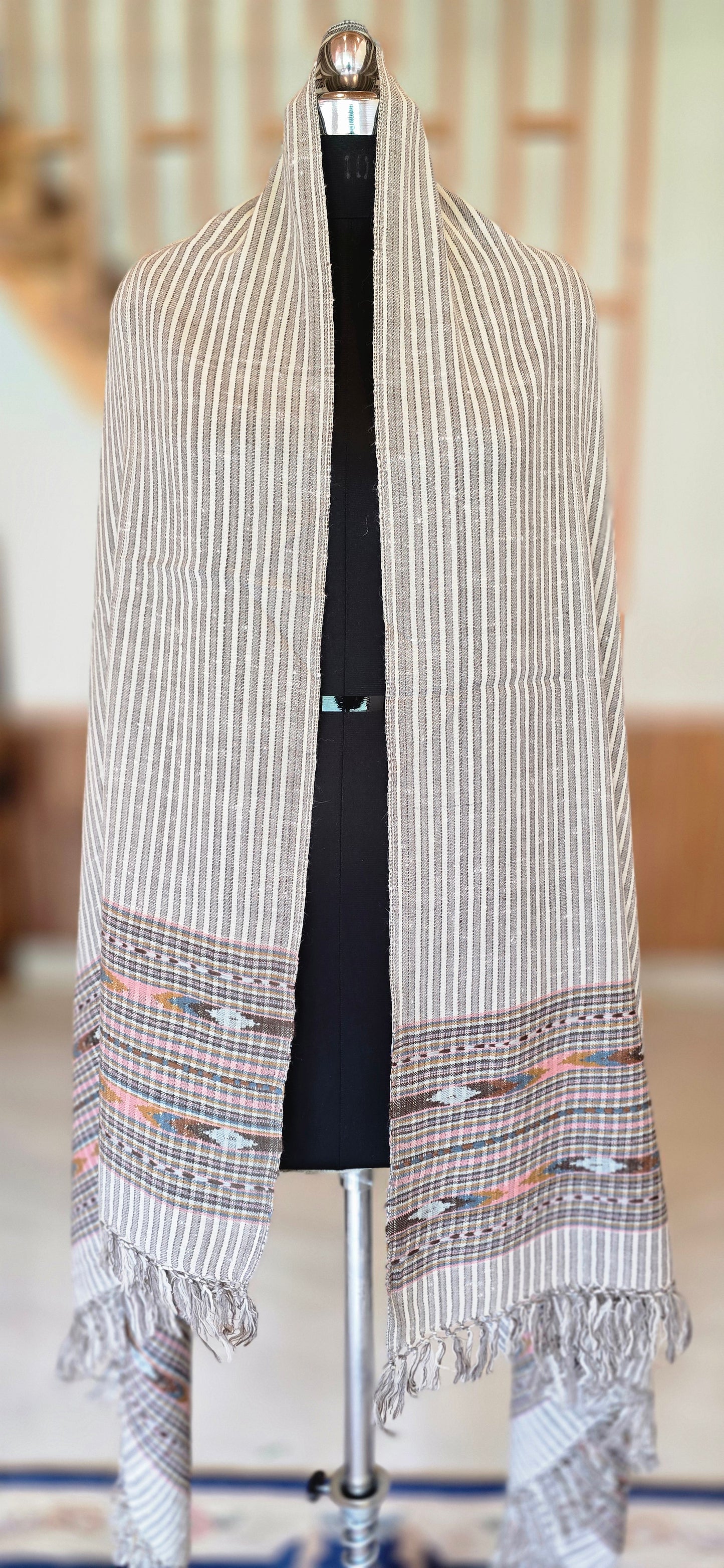 Shawl – Angora Wool - Stripes