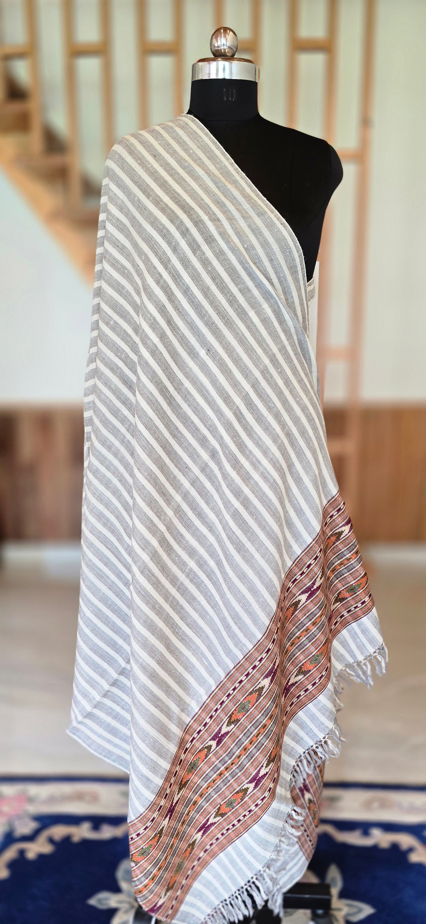 Shawl – Angora Wool - Stripes