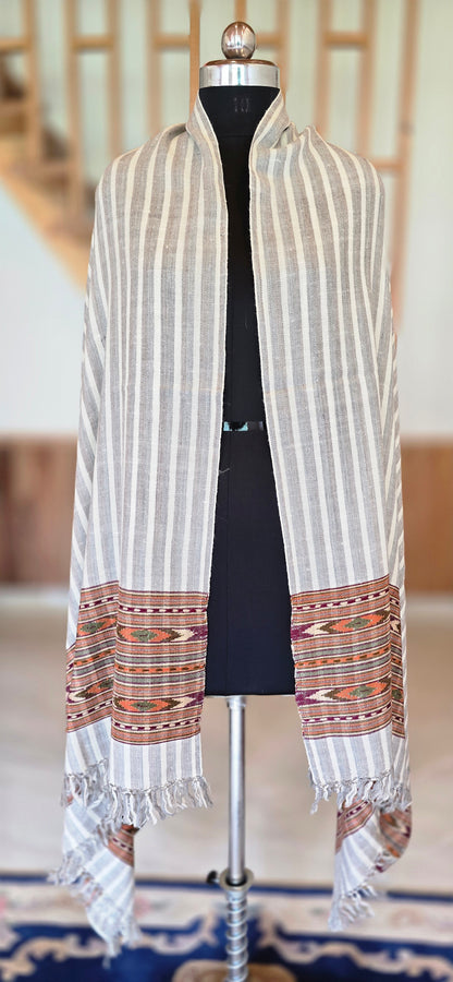 Shawl – Angora Wool - Stripes