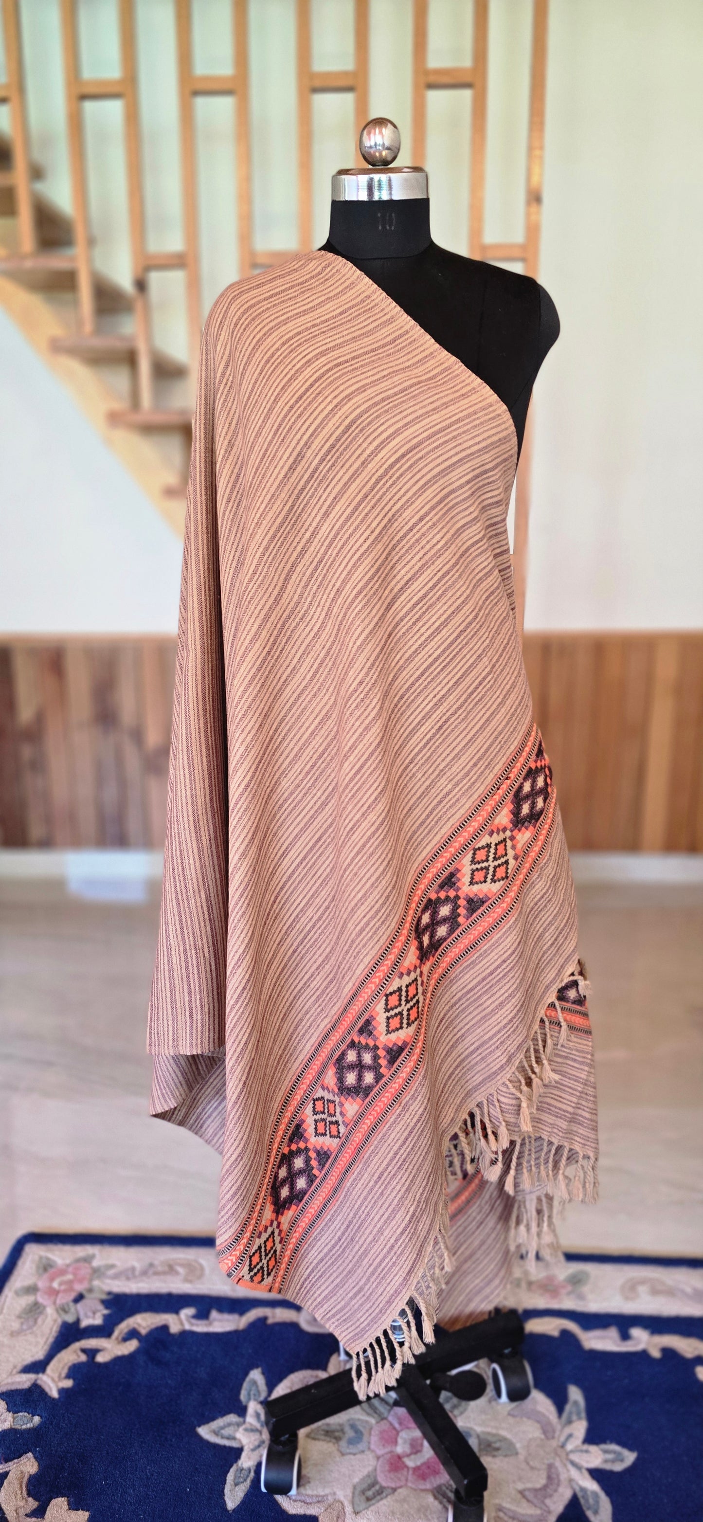 Shawl – Classic Pattern – Ethnic – Brown