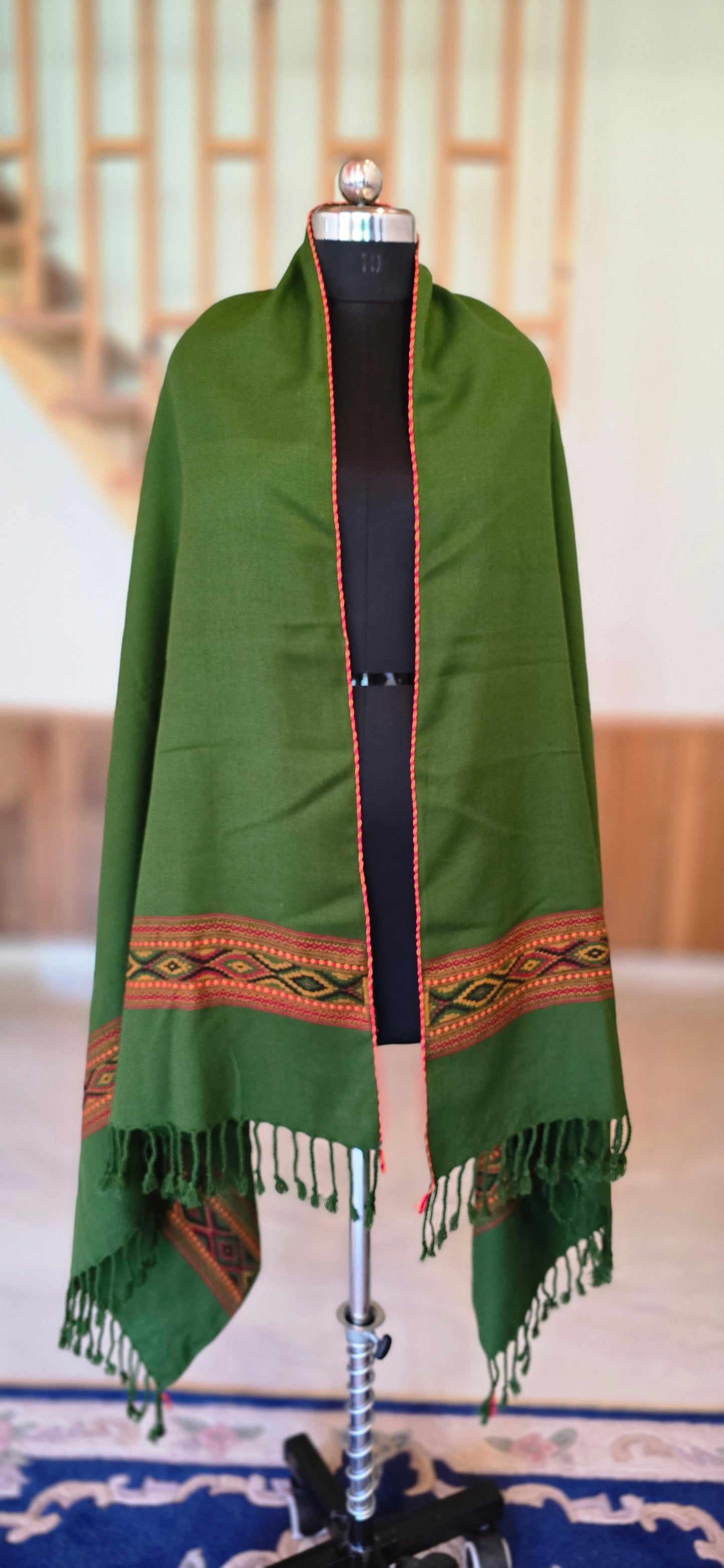 Shawl – Classic Pattern – Ethnic – Green