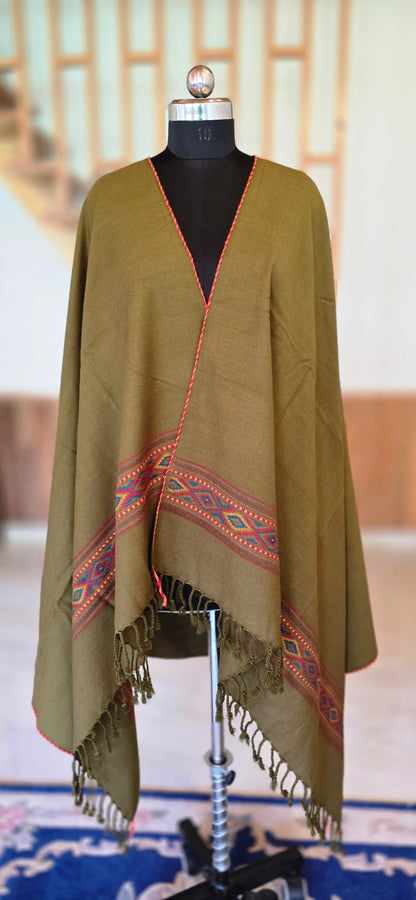 Shawl – Classic Pattern – Ethnic – Olive