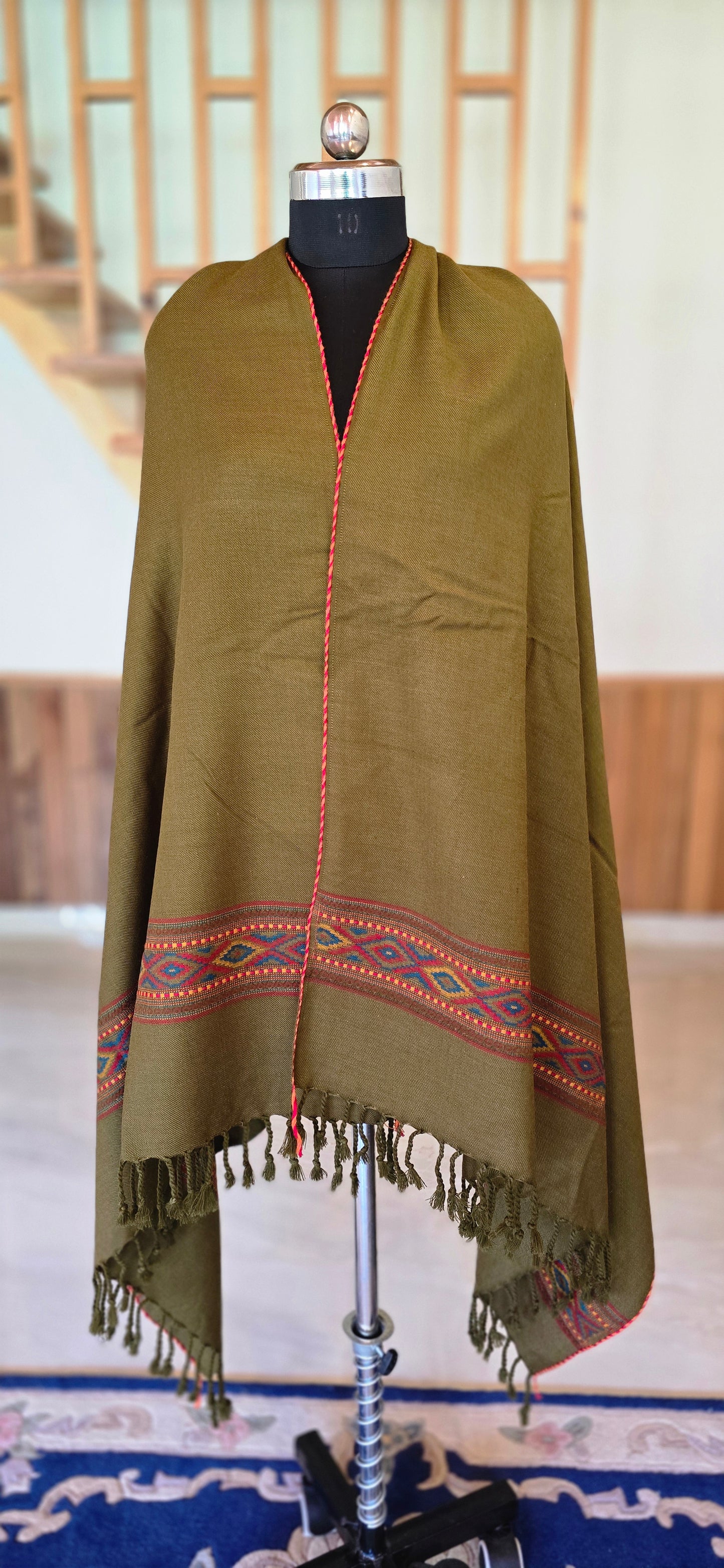 Shawl – Classic Pattern – Ethnic – Olive
