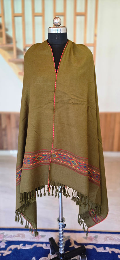 Shawl – Classic Pattern – Ethnic – Olive