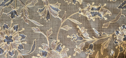 Shawl - Designer - Floral - Gray