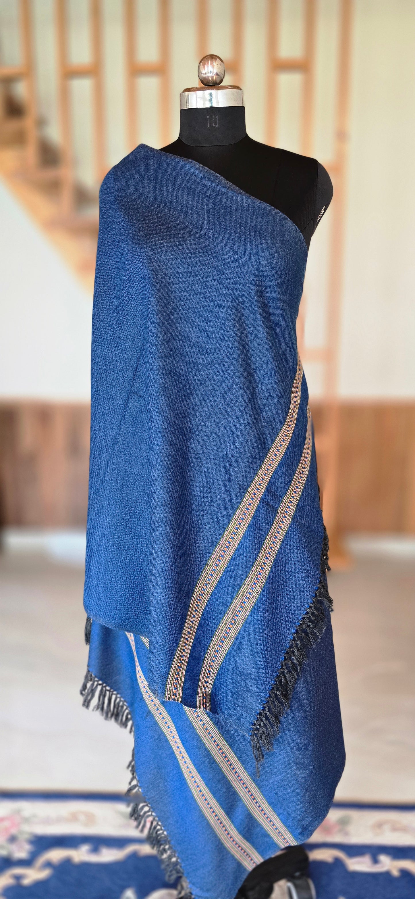 Stole – Heritage Kullu – Plain – Blue