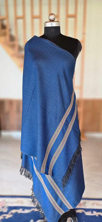 Stole – Heritage Kullu – Plain – Blue