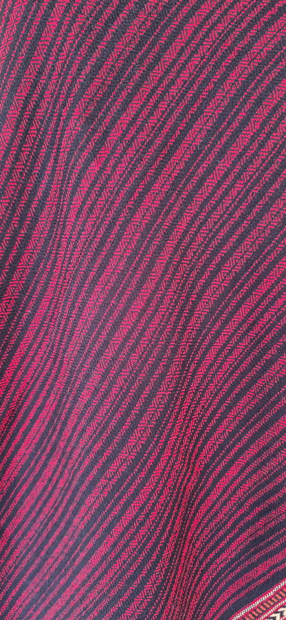 Shawl – Classic Pattern Stripes – Ethnic – Maroon