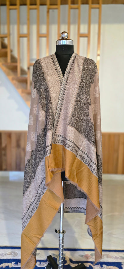 Shawl – Designer – Floral – Yellow