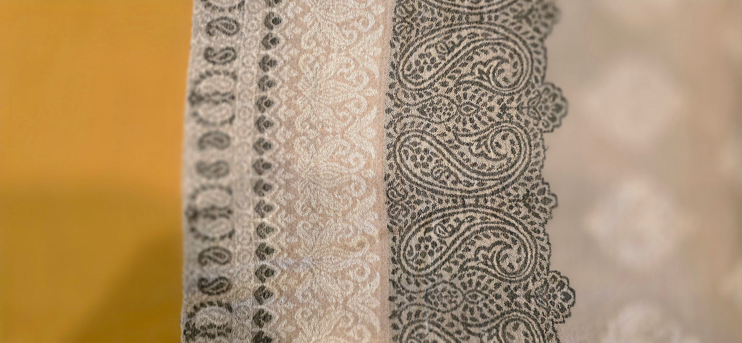 Shawl – Designer – Floral – Yellow